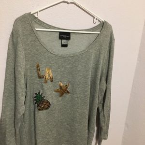 Lane Bryant 18/20 L.A. cropped like shirt. Sequins